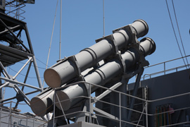 対艦ミサイル・ハープーンSSM発射筒